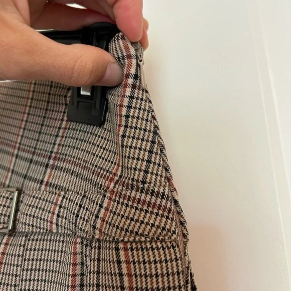 Altar'd State Checkered Mini Skirt with Buckle and under skort - Picture 6 of 6